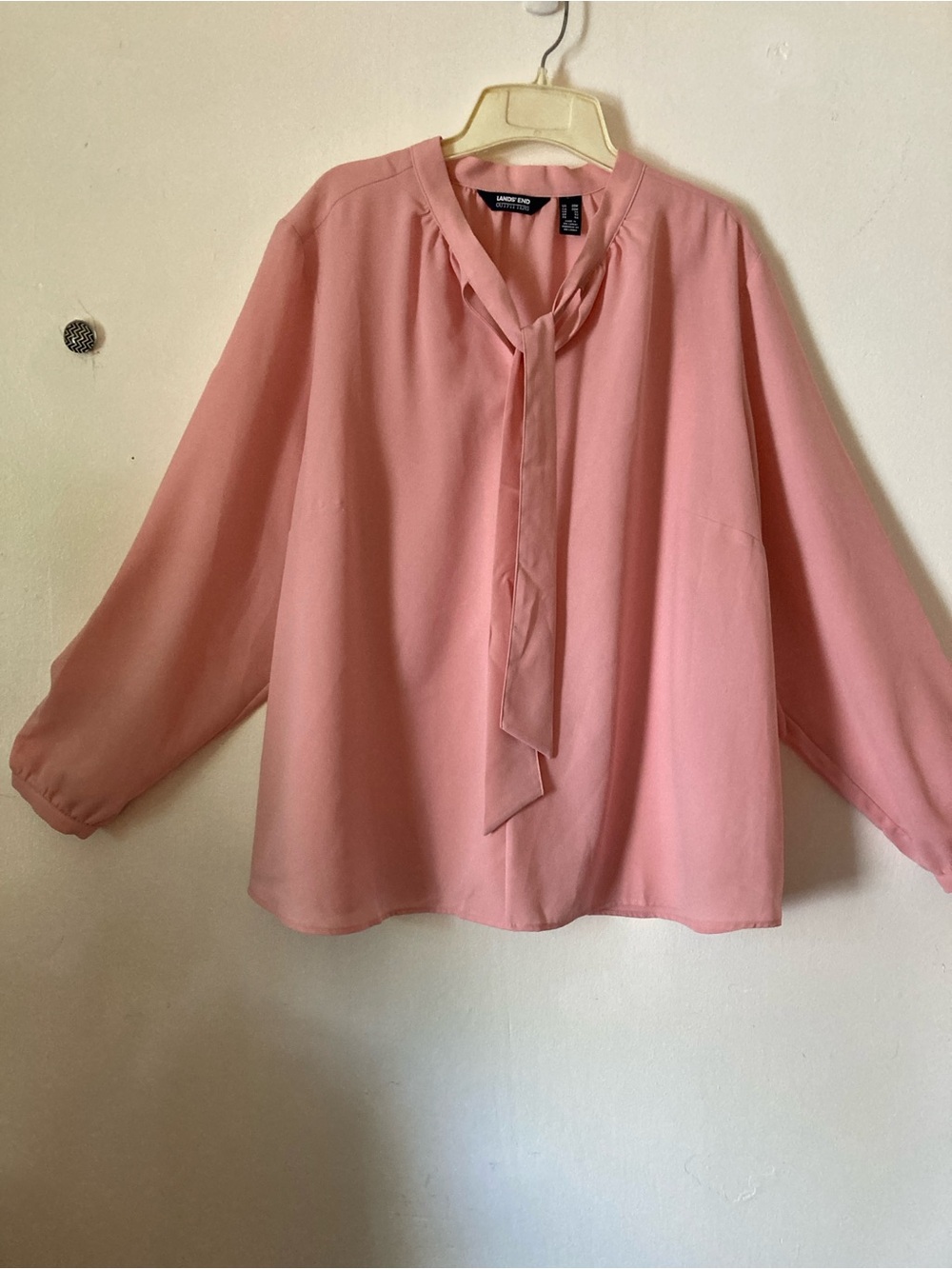 Lands' End Dusty Rose Long Sleeve Blouse
